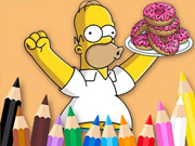 Coloring Book: Simpson Doughnut